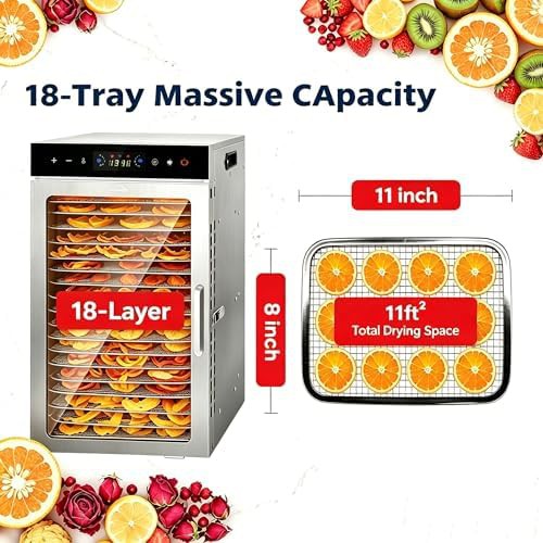 Dual fan eighteen tray food dehydrator — photo 3