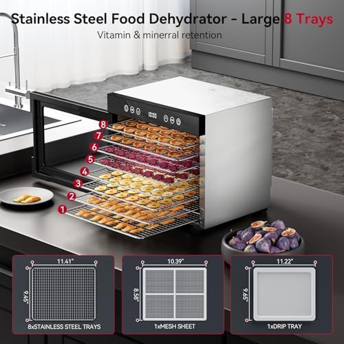 Countertop eight tray dryer with mesh tray — photo 4