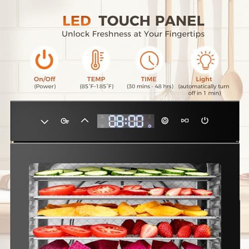 Black stainless steel eight tray dryer — photo 3