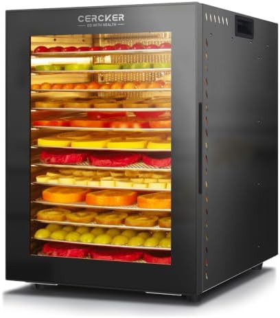 Black twelve tray stainless steel dehydrator
