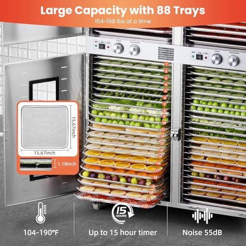 Industrial 88 tray meat dryer with 4 zones — photo 3