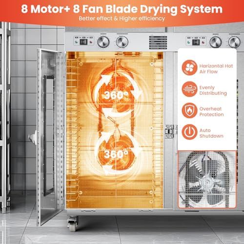 Industrial 88 tray meat dryer with 4 zones — photo 4