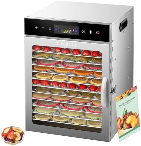 Twelve tray dual fan stainless dehydrator