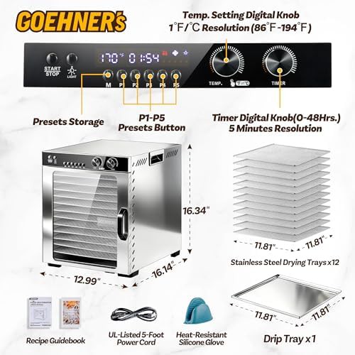 Twelve tray fruit dryer with presets — photo 5