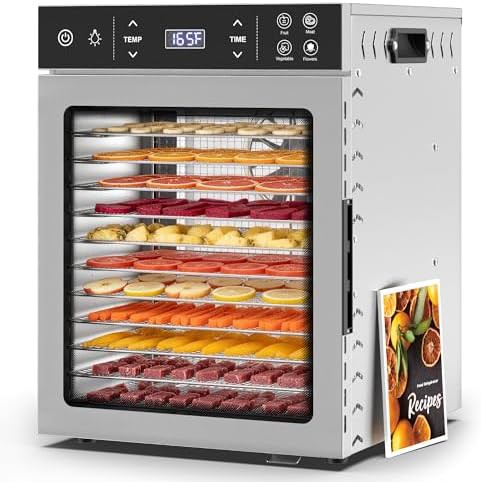 Twelve tray stainless steel preset dehydrator