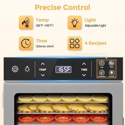 Twelve tray stainless steel preset dehydrator — photo 3