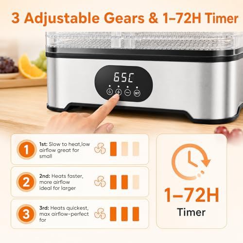 Five tray stackable home food dryer — photo 5