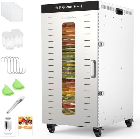 Twenty four tray stainless steel commercial food dehydrator