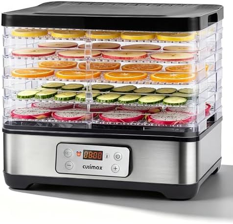 Five tray digital dehydrator with bpa free plastic