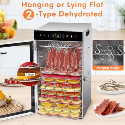 Dual fan eighteen tray glass door dehydrator — photo 3