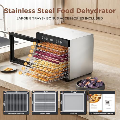 Silent operation eight tray dryer with auto shutoff — photo 4