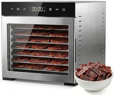 Silver stainless steel eight tray dryer