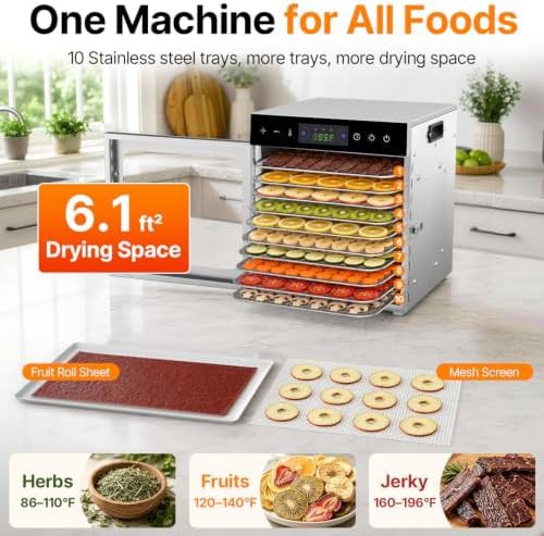 Ten tray stainless steel food dryer — photo 4