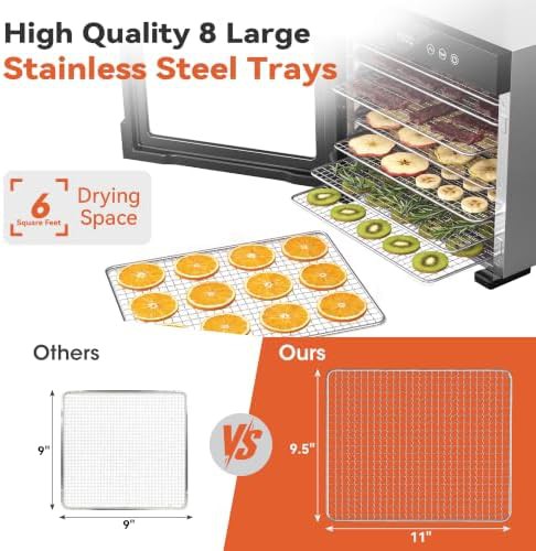 Eight tray silver stainless steel dryer — photo 3