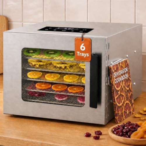Six tray stackable stainless steel dryer