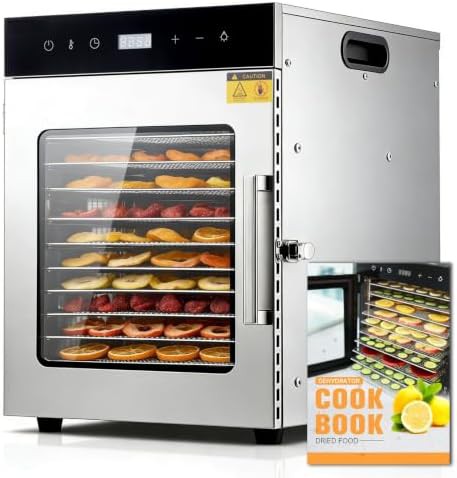 Ten tray stainless steel touch screen dehydrator