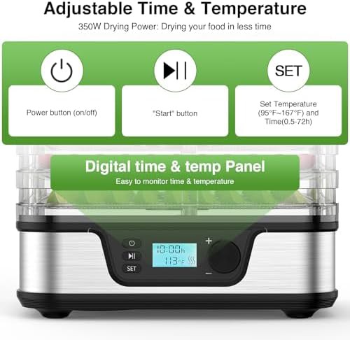 Five tray dehydrator with 72H timer — photo 3