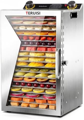 Eighteen tray 1000W commercial food dryer