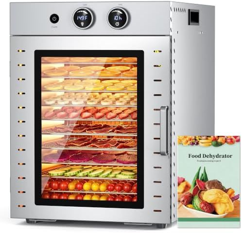 Twelve tray dual fan commercial food dryer