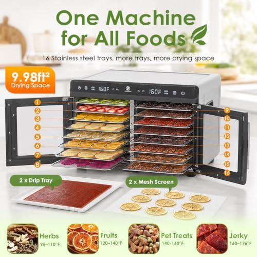 Dual zone sixteen tray food dehydrator — photo 4
