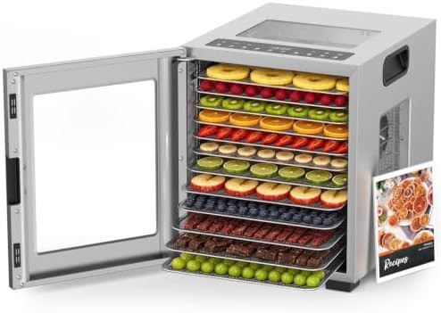 Twelve tray digital dehydrator with presets